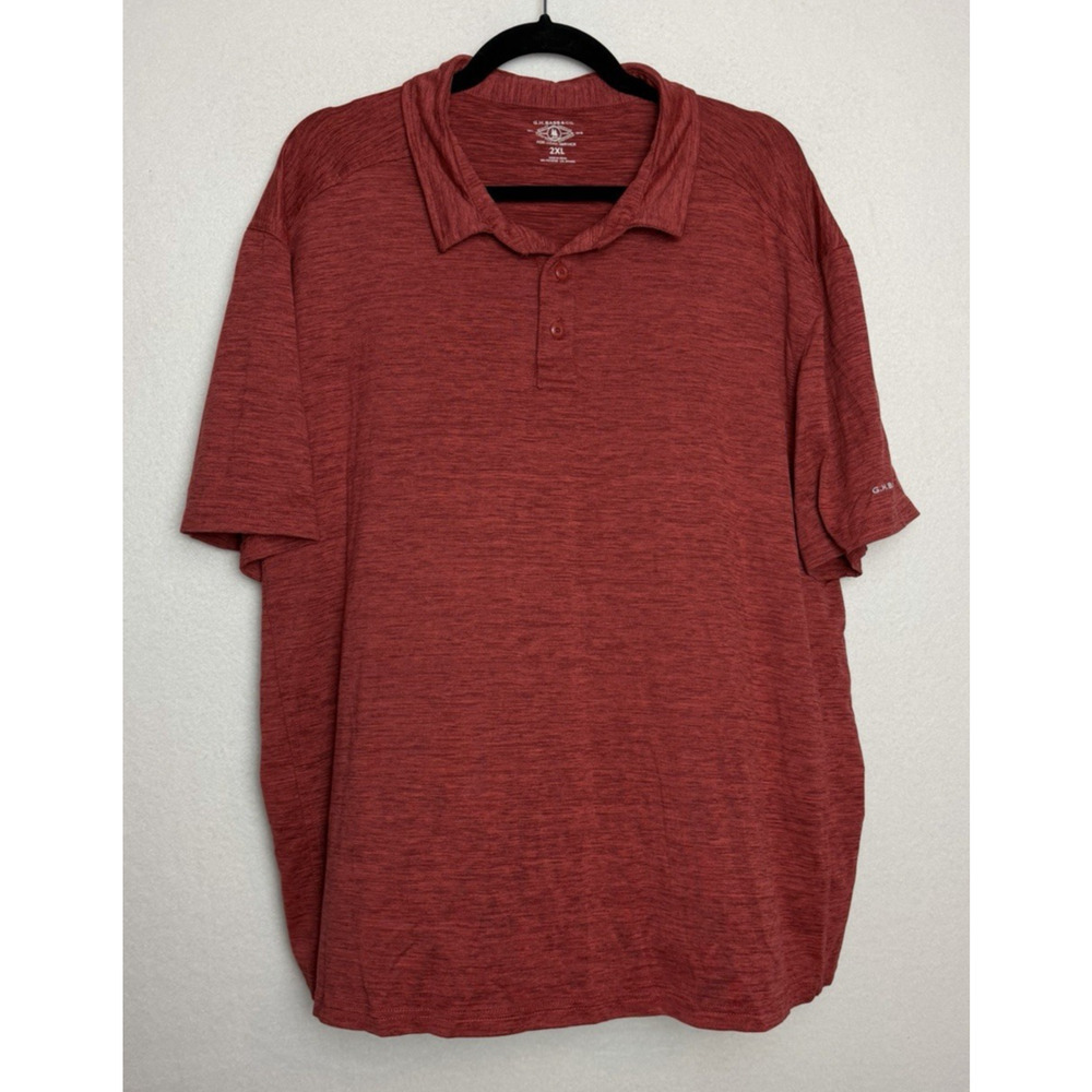 G.H. Bass & Co Polo Men's 2XL Short Sleeve Performance Polo Red For Hard Service